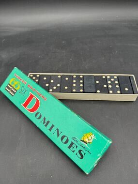 Vintage 1960s Double 6 Dominoes by Parker Brothers